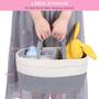Imagem de ABenkle Baby Diaper Caddy Organizer Basket, Cotton Rope Nursery Storage Bin for Changing Table Car, Gift for Baby Shower-Grey