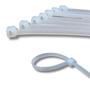 Imagem de Abraçadeira Nylon Enforca 2,5 x 100mm Kit C/ 100 Lacre Cinta Plástica Fixadora Fita Hellerman 10cm Branca