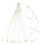 Imagem de Abraçadeira nylon fita plástica 2.5x100mm 100pç branco eda cinta presilha lacre organizar cabo resistente