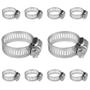 Imagem de Abraçadeiras De Metal Rosca S/fim 3/4 13 a 19mm Kit Com 10un