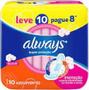 Imagem de Absorvente Always Basico 10Un Suave Com Abas L10P8