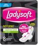 Imagem de Absorvente Ladysoft Feminino Noturno Suave Com Abas 8 unidades