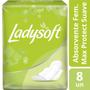Imagem de Absorvente Ladysoft Normal Cobertura Suave com Abas 8 Unidades