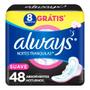 Imagem de Absorvente Noturno Always Noites Tranquilas Suave com Abas Leve 48 Pague 40 Unidades