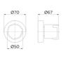 Imagem de Acabamento de Registro DocolBase Riva 1.1/2" 1.1/4" Cromado