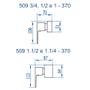 Imagem de Acabamento para registro 3/4, 1/2 e 1 fani bold cromado 509 c370