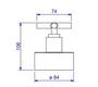 Imagem de Acabamento para Registro de Gaveta 1 1/4 e 1 1/2 Duna Classica Corten