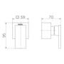 Imagem de Acabamento Para Registro Docol New Edge 925806 Para Base Deca 1/2", 3/4" E 1" Cromado
