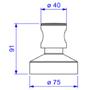 Imagem de Acabamento Registro Gaveta 1.1/4'' 1.1/2'' Aspen Cromado Deca