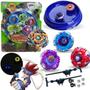 Imagem de Ação 5D: Kit 4 Beyblades Metal + 2 Lançadores + 1 Arena