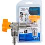 Imagem de Acessorio Para Gas Higiban Registro Esfera Angular (2 Em 1) - 1/2'' X 1/2'' E 1/2'' X 3/8''