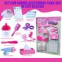 Imagem de Acessórios Boneca Reborn Brinquedo Mamadeira Chupeta +fralda