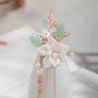 Imagem de Acessórios de cabelo Rabithenn Camellia Flower Pearl Tassels