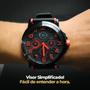 Imagem de Aço inox relógio masculino silicone qualidade premium preto vermelho presente ajustavel original