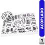 Imagem de Acoplado Para Lanches 40X40Cm Desenhado Plastificado Internamente Higiênico Caixa Com 400 Unidades