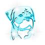 Imagem de Acrílico Decorativo Espelhado Cachorro Boxer Azul