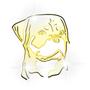 Imagem de Acrílico Decorativo Espelhado Cachorro Boxer Dourado