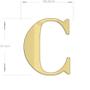 Imagem de Acrílico Espelhado Decorativo Alfabeto Letra C Dourado