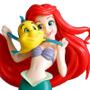 Imagem de Action figure pequena sereia ariel e linguado flounder boneca disney 22cm