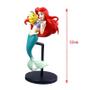 Imagem de Action figure pequena sereia ariel e linguado flounder boneca disney 22cm