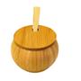 Imagem de Açucareiro Bambu com Colher e Tampa Ecológico 100g Açucar/Temperos/Farinha 8,5xØ7cm.