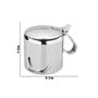Imagem de Açucareiro com Colher e Tampa de Aço Inox 7x11cm Class Home