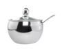 Imagem de Açucareiro Com Colher Inox Tampa De Vidro