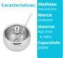 Imagem de Açucareiro Com Colher Inox Tampa Em Vidro Porta Açúcar 