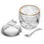 Imagem de Acucareiro com colher new butterfly com fio de ouro 250ml