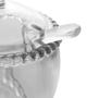 Imagem de Açucareiro De Cristal Com Colher Pearl Para Mesa Armazenagem Açúcar - 11cm