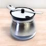 Imagem de Açucareiro de Inox e Vidro com Colher - UnyHome