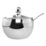 Imagem de Açucareiro Inox Com Tampa De Vidro Colher Pote Açúcar 250ml
