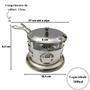 Imagem de Açucareiro vidro e inox com colher - 200 ml