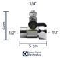 Imagem de Adaptador 1/2 P/ 1/4 Purificador Água C/ Registro 4752 Polar IBBL Begel Consul Esmaltec FDI90