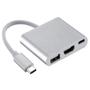 Imagem de Adaptador 3x1- USB 3.1 Tipo-c Thunderbolt 3.0 X Hdmi USB T-c
