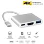 Imagem de Adaptador 3x1- USB 3.1 Tipo-c Thunderbolt 3.0 X Hdmi USB T-c