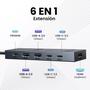 Imagem de Adaptador 6 Em 1 Thunderbolt 3/4 Hub Usb 3.2 Tipo C 10 Gbps