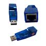 Imagem de Adaptador Azul Com Saida Usb 2.0 Lan Placa Rede Externa Rj45 - exbom