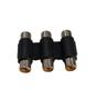 Imagem de Adaptador com 3 Fêmeas Rca Para 3 Fêmeas Rca