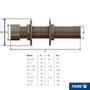 Imagem de Adaptador Com Flange Curto PVC Soldável Marrom Água Fria Livres Para Caixa Dágua 75mmx2.1/2” Tigre