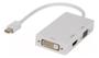 Imagem de Adaptador Conversor 3 Em 1 Displayport Para Dvi Hdmi Vga Mac