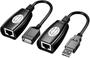Imagem de Adaptador Conversor Extensor Usb Via Cabo Rede Rj45 Até 45M