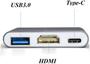 Imagem de Adaptador Conversor Type-c Para Usb 3.1 Usb 3.0 E Hdmi 4k