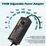 Imagem de Adaptador de Alimentação Universal Towisituati 3V-24V 6A 144W - 14 Plugues