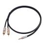 Imagem de Adaptador De Cabo Auxiliar De 3,5 Mm Para 2RCA Para TV PC Home Theater DVD Speaker Conversor De