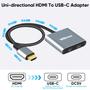 Imagem de Adaptador de cabo HDMI para USB-C fêmea 4K 60Hz HDR com alimentação USB-C