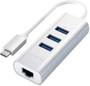 Imagem de Adaptador de Cabo USB-C 2 Em 1 Ethernet e USB Hub Satechi ST-TC2N1USB31AS Prata