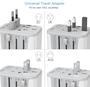 Imagem de Adaptador de Plugue Internacional TESSAN com 4 Portas USB (Tipo C/G/A/I)