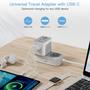 Imagem de Adaptador de Plugue Internacional TESSAN com 4 Portas USB (Tipo C/G/A/I)