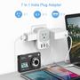 Imagem de Adaptador de Plugue TESSAN EUA para Índia - 4 Tomadas AC + 3 USB